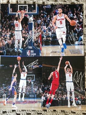 Set Of 4 8x10 New York Knicks Autographed Photos